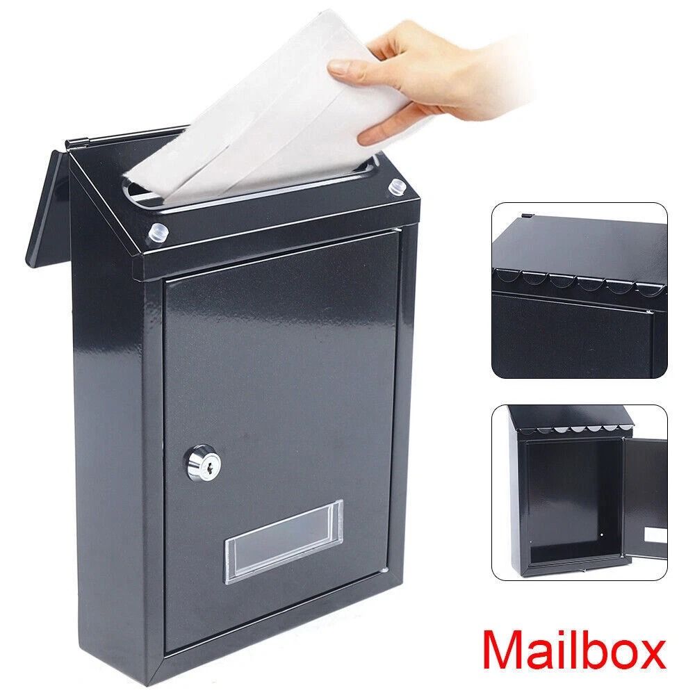 Modern Waterproof Wall Mounted Locking Mailbox With Keys 7