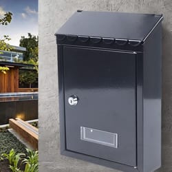 modern waterproof wall mounted locking mailbox with keys
