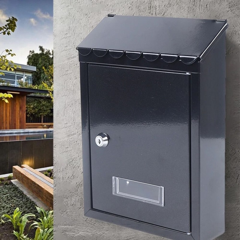 Modern Waterproof Wall Mounted Locking Mailbox With Keys 0