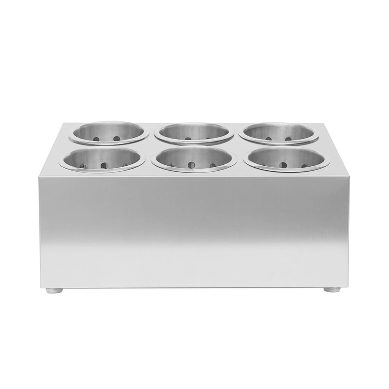 6 Hole Stainless Steel Flatware Holder Commercial Silverware Organizer For Restaurants 9