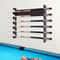 Brown 6 Cue Wall Mount Pool Cue Rack For Game Room Storage 0