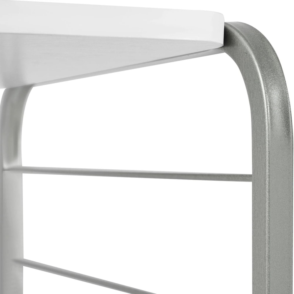 4 Tier Rotating Bookshelf Tower Space Saving Floor Standing Book Display Rack 5