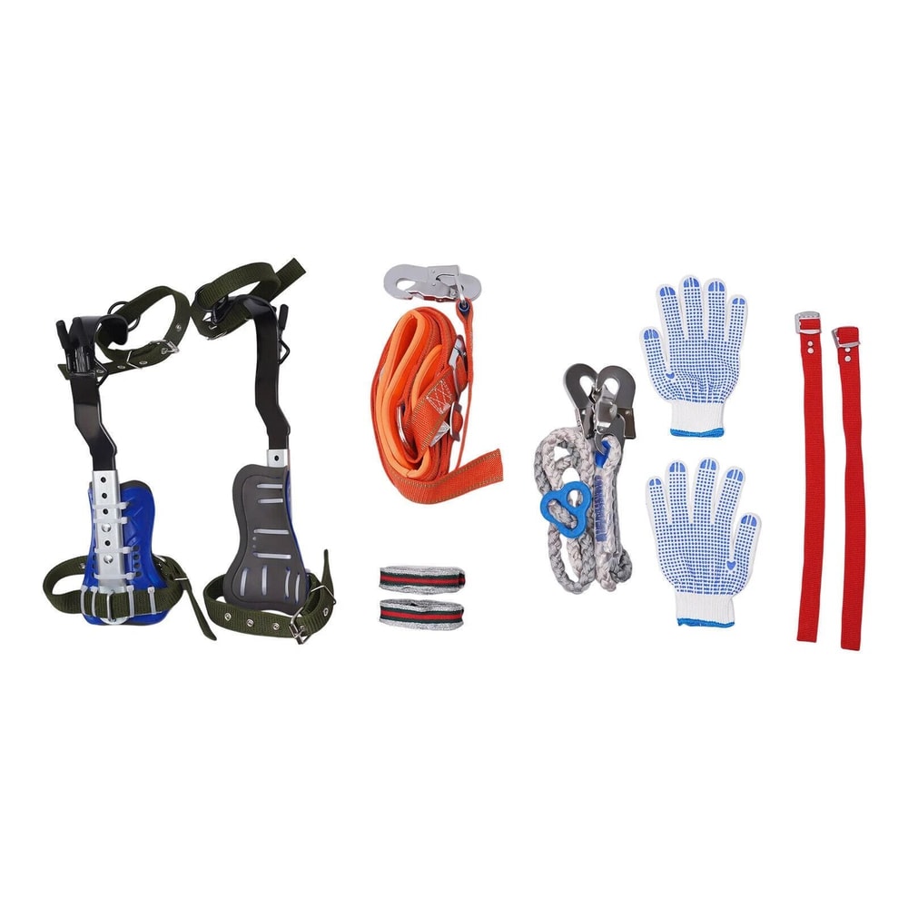 Adjustable Tree Climbing Spike Set With Safety Belt And Straps 2