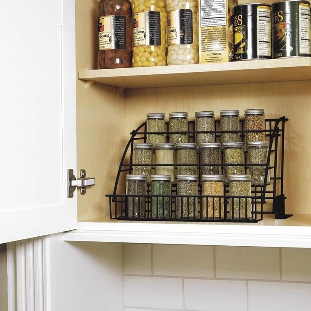 3 Tier Pull Down Spice Rack Organizer For Cabinet Pantry Storage 6