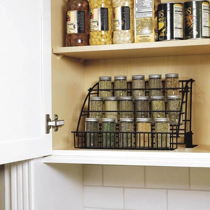 3 Tier Pull Down Spice Rack Organizer For Cabinet Pantry Storage 6