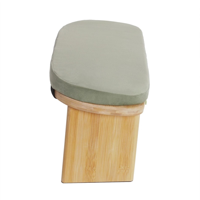 Foldable Meditation Bench With Cushion Ergonomic Kneeling Yoga Stool 1