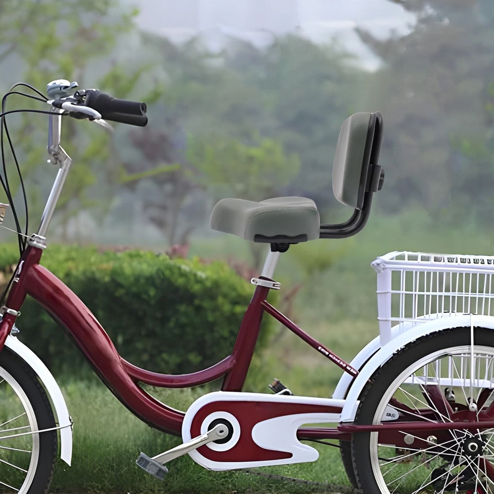 Extra Wide Tricycle Seat With Backrest Comfortable Adult Trike Saddle Cushion 10