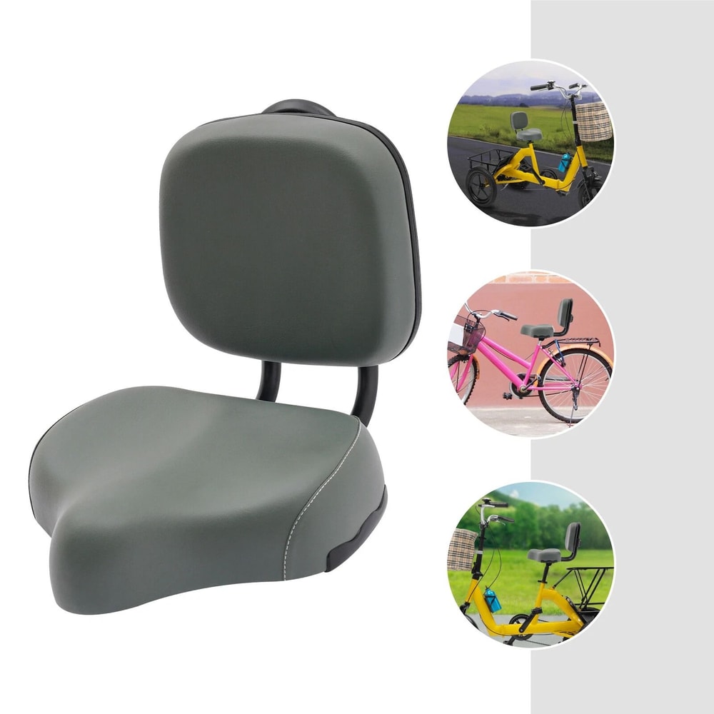 Extra Wide Tricycle Seat With Backrest Comfortable Adult Trike Saddle Cushion 16