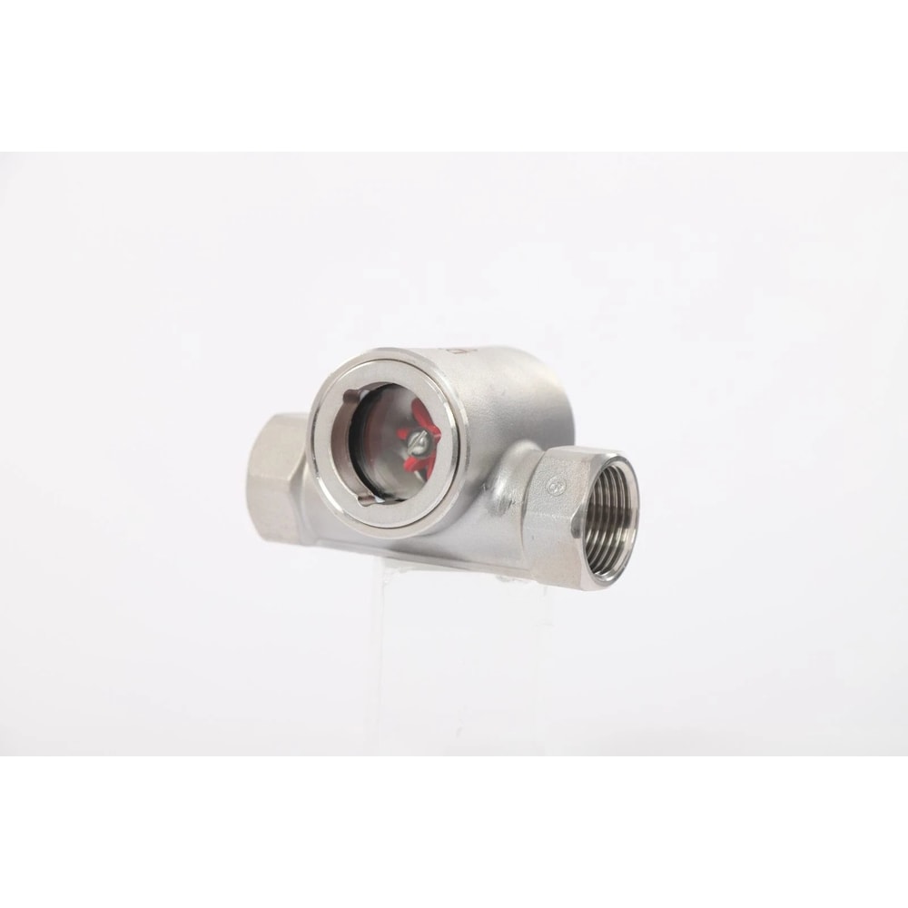 NPT Stainless Steel Water Flow Indicator With Plastic Impeller 7