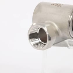 npt stainless steel water flow indicator with plastic impeller