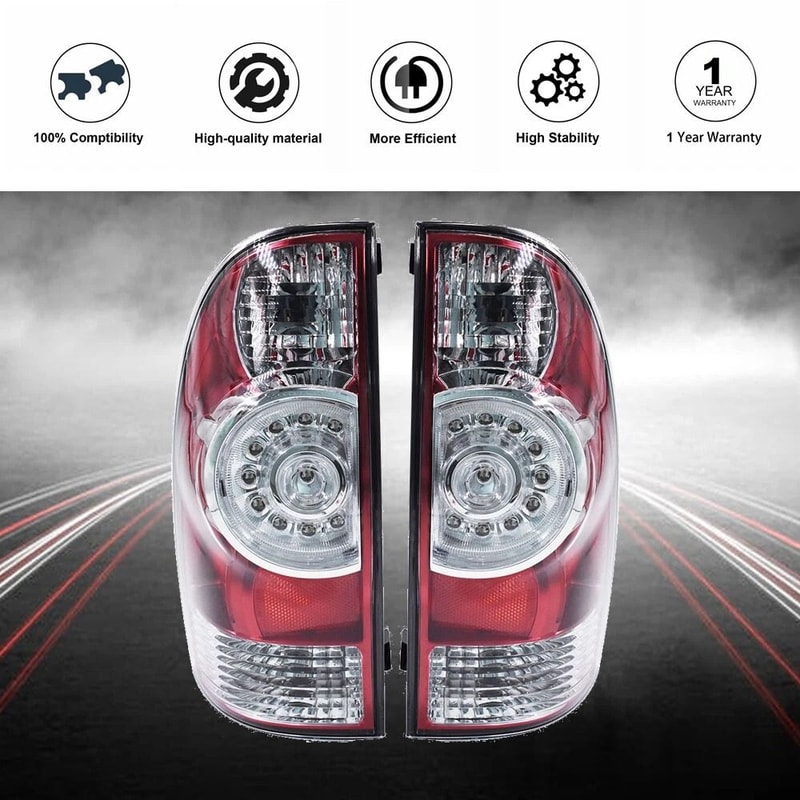 Premium LED Tail Lights For Toyota Tacoma Left Right Rear Brake Lamps 9