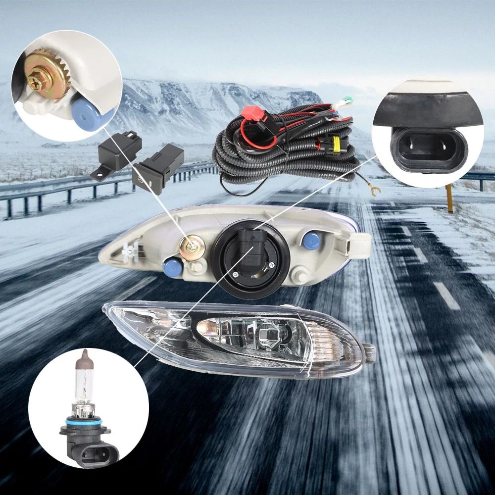 High Output Clear Fog Lights Kit With Switch Toyota Corolla Fog Light Kit Wiring Direct Fit 5