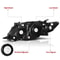 Premium Toyota Corolla Headlights Clear Halogen LR Replacement Set 5
