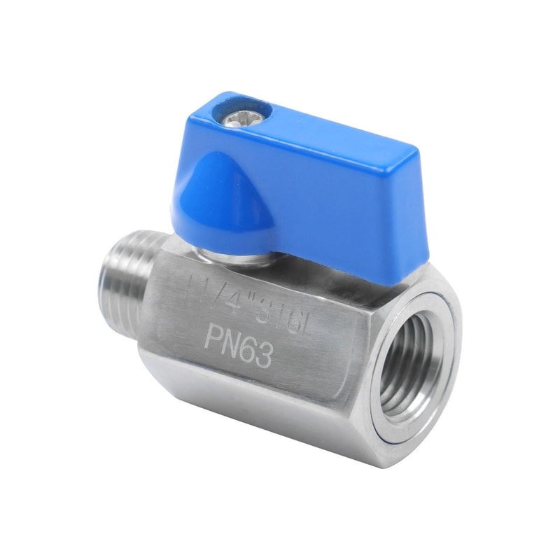 Premium Stainless Steel Mini Ball Valve NPT Male Female 3