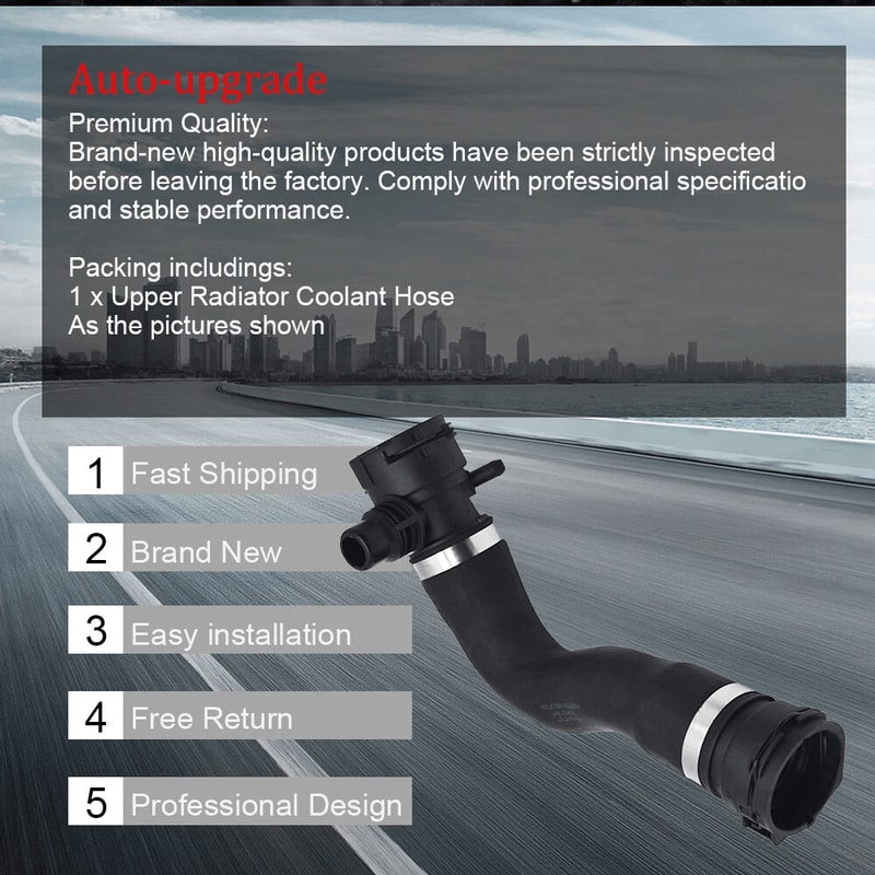 Premium BMW Upper Radiator Coolant Hose OEM Replacement 6