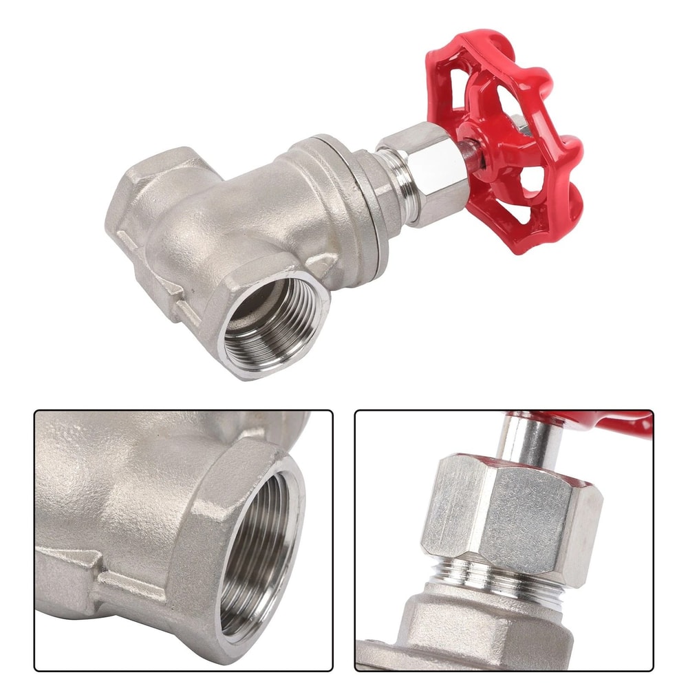 Stainless Steel Gate Valve FNPT WOG With Wheel Handle Durable Industrial Shut Off 1