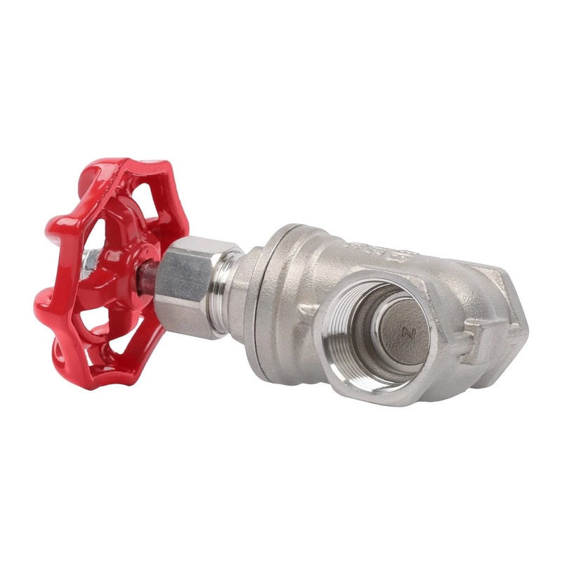 Stainless Steel Gate Valve FNPT WOG With Wheel Handle Durable Industrial Shut Off 11
