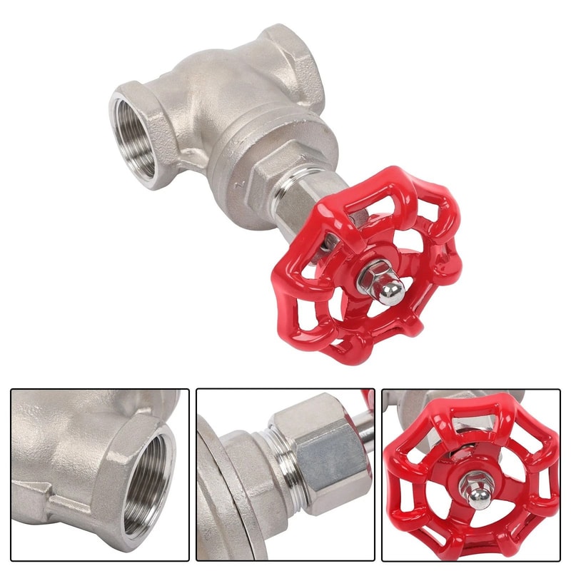 Stainless Steel Gate Valve FNPT WOG With Wheel Handle Durable Industrial Shut Off 2