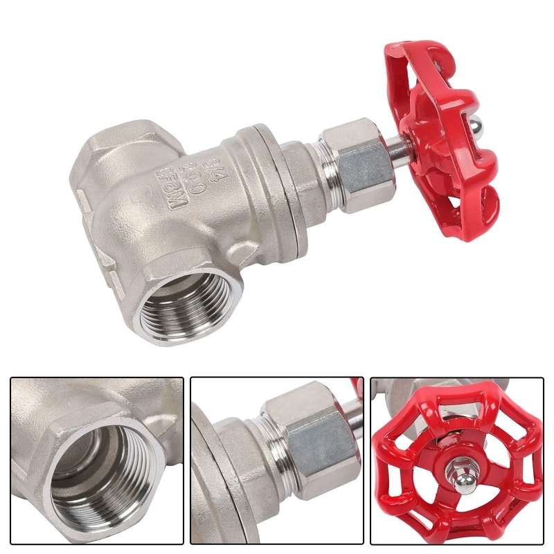 Stainless Steel Gate Valve FNPT WOG With Wheel Handle Durable Industrial Shut Off 4