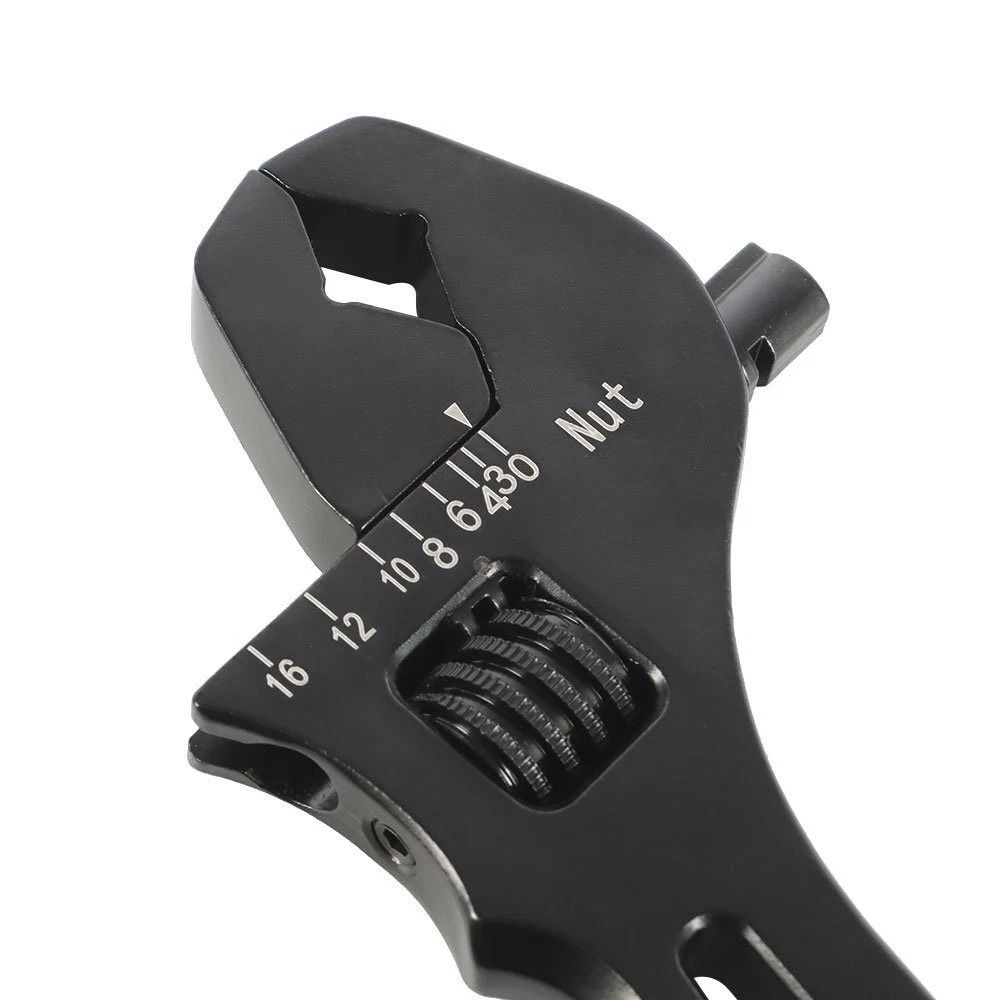 Black Adjustable AN Hose Fitting Wrench Tool Aluminum Spanner 1
