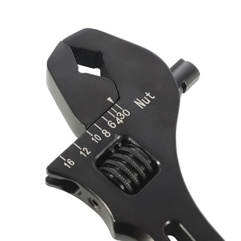 Black Adjustable AN Hose Fitting Wrench Tool Aluminum Spanner 1