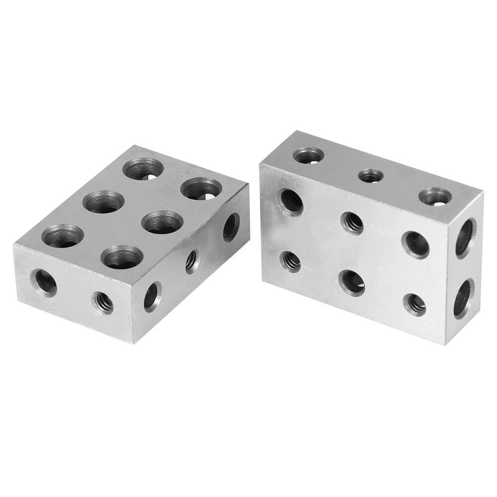 Premium Matched Pair Block Set Ultra Precision Setup Blocks Hole Hardened Steel Gauge Blocks 5