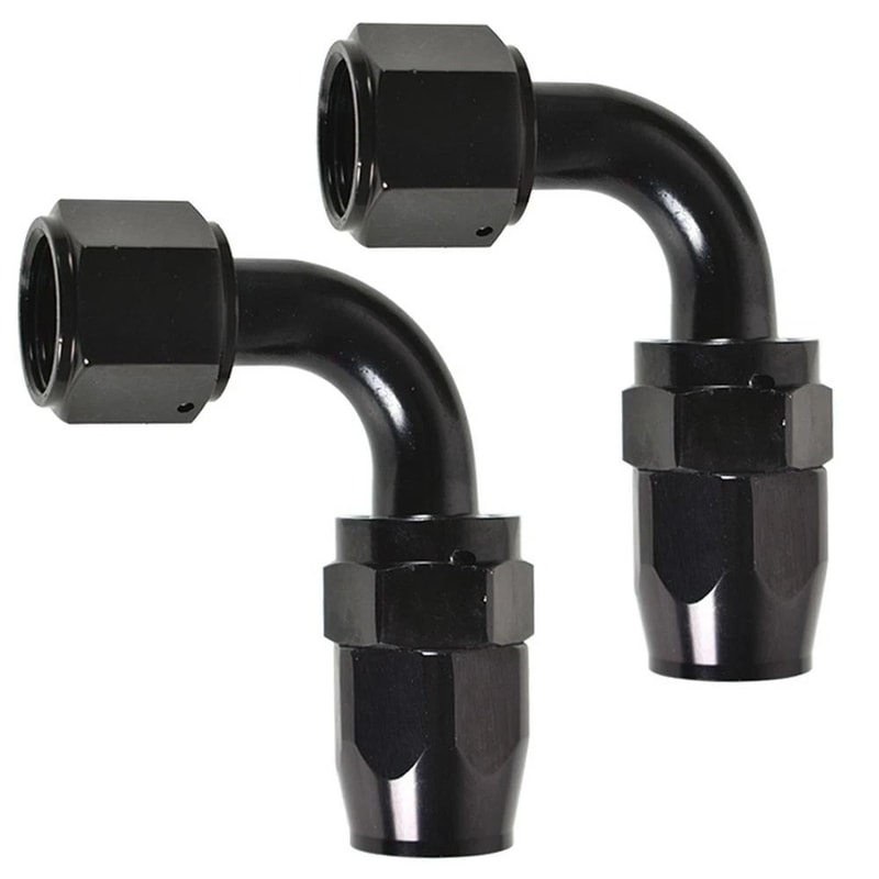 Set Of Fuel Fittings 90 Swivel Hose Adapters For Performance Cars 3