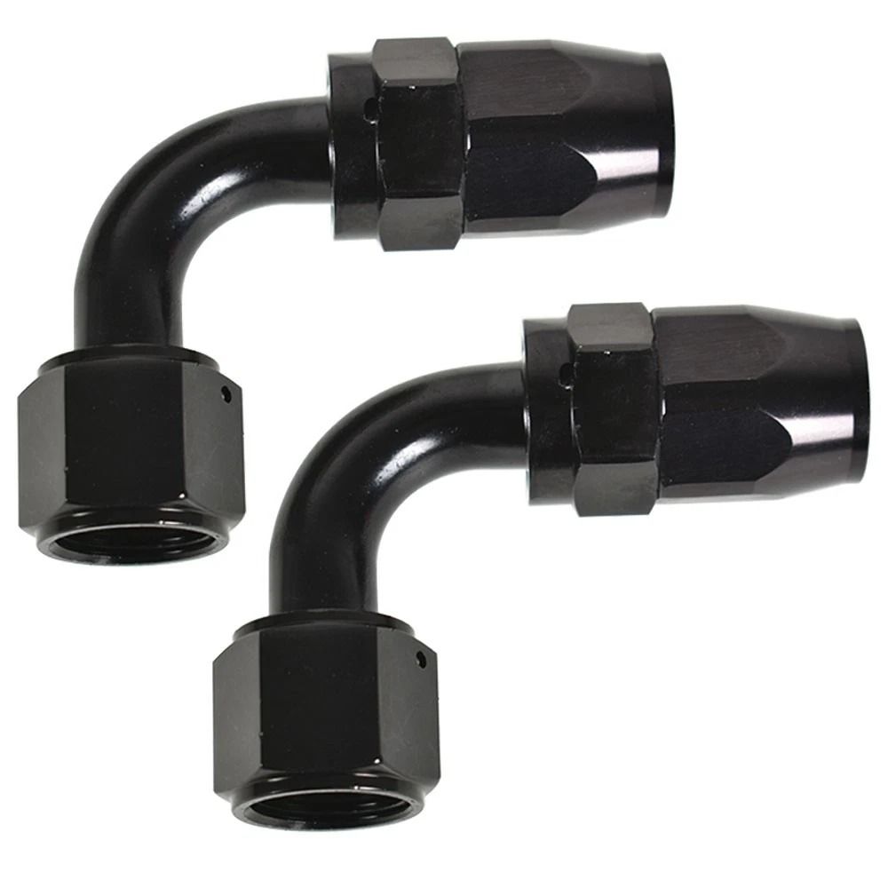 Set Of Fuel Fittings 90 Swivel Hose Adapters For Performance Cars 4