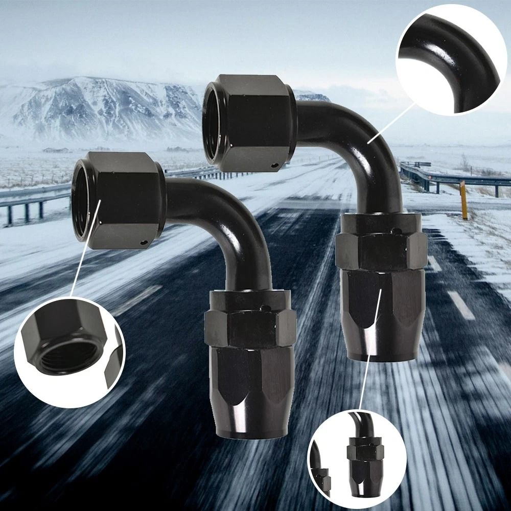 Set Of Fuel Fittings 90 Swivel Hose Adapters For Performance Cars 7