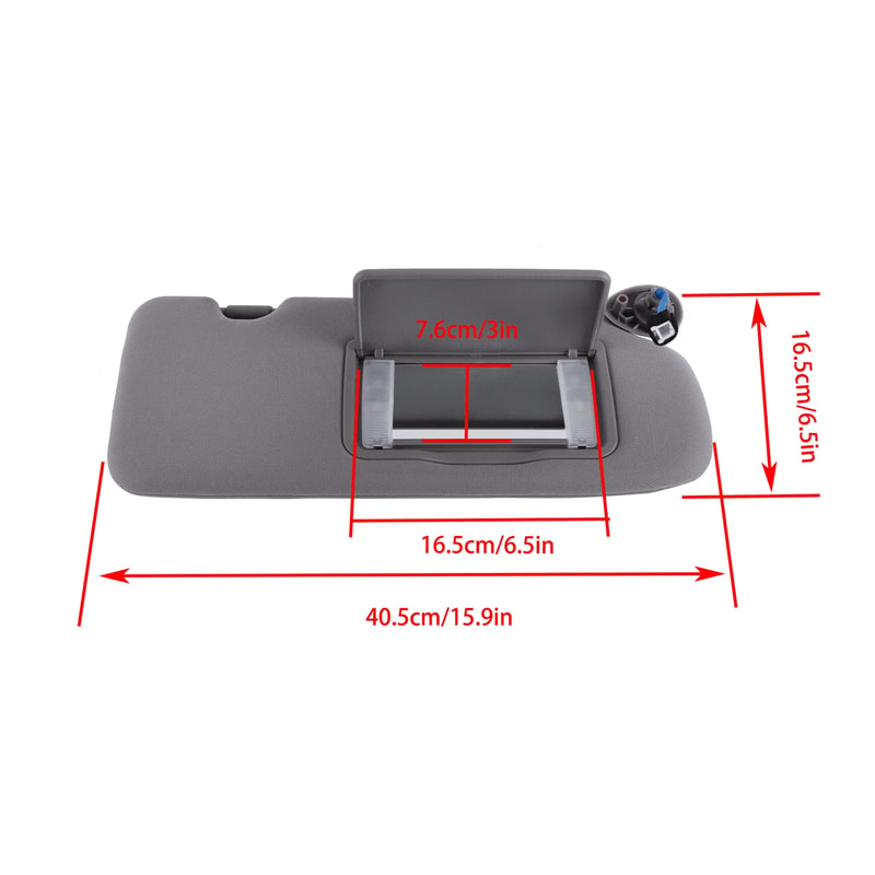Gray Passenger Side Sun Visor For Honda CR V With Lighted Mirror 8