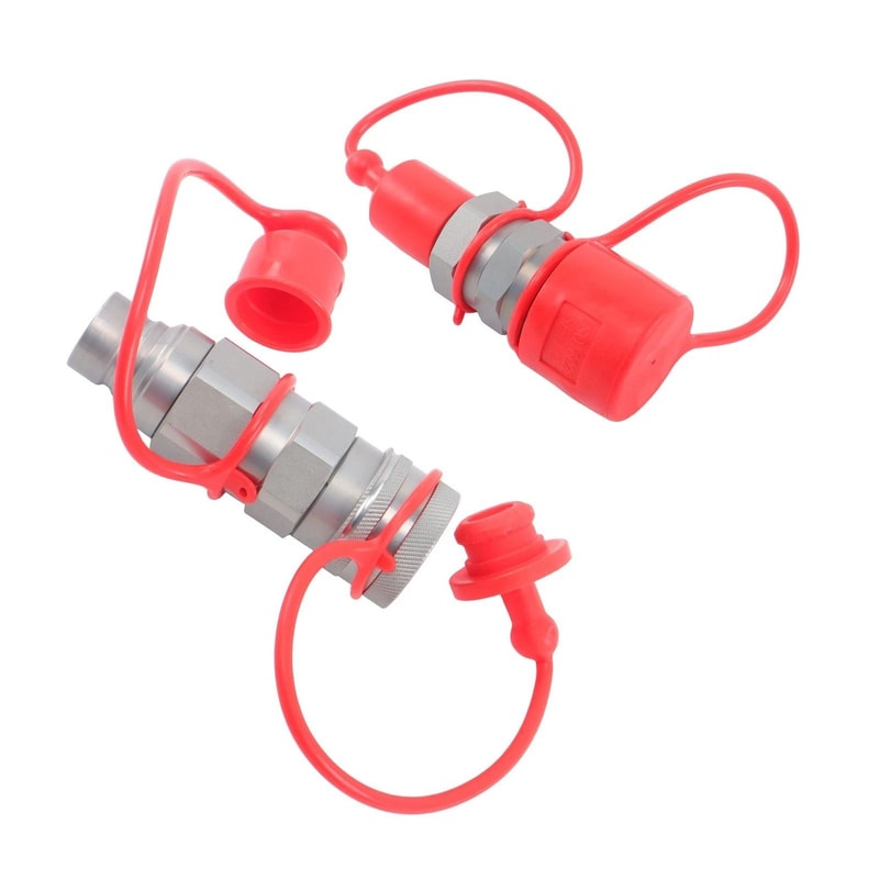 High Flow ISO To ISO Hydraulic Quick Coupler Set For Skid Steer Tractor 8