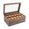 24 Slot Watch Box With Drawer Watch Display Case And Men Jewelry Holder 10