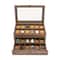 24 Slot Watch Box With Drawer Watch Display Case And Men Jewelry Holder 11