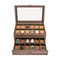 24 Slot Watch Box With Drawer Watch Display Case And Men Jewelry Holder 11