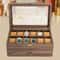 24 Slot Watch Box With Drawer Watch Display Case And Men Jewelry Holder 0