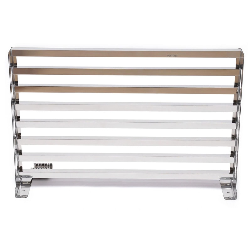 Wall Mount Microwave Shelf Stainless Steel Kitchen Storage Rack With 12 Hooks 1