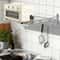 Wall Mount Microwave Shelf Stainless Steel Kitchen Storage Rack With 12 Hooks 10