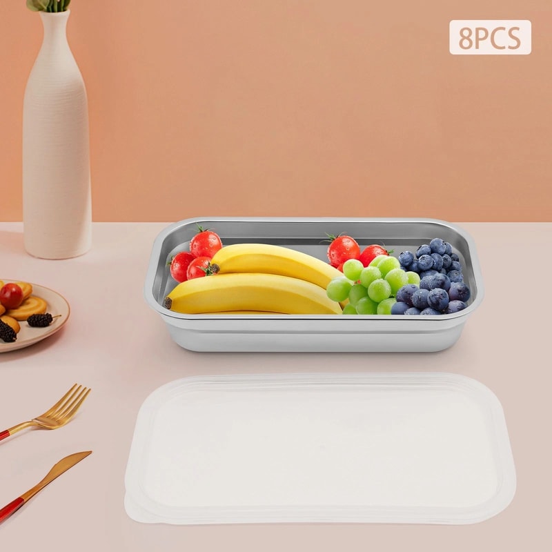 Premium Stainless Steel Food Storage Container Set With Lids Large Capacity Meal Prep Storage 11