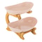 Modern 2 Tier Bamboo Fruit Bowl Stand With Removable PP Bowls Kitchen Counter Storage Fruit Basket 6