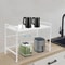 Adjustable Expandable 2 Tier Kitchen Microwave Rack Shelf With 3 Hooks 3