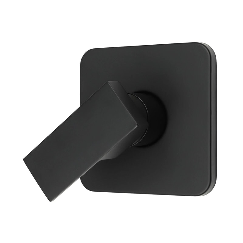 Premium Matte Black Rain Shower System Modern Black Shower Faucet Set With Shower Trim Kit Valve 6
