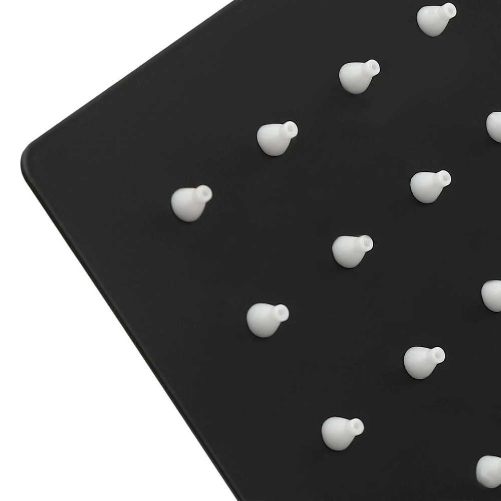 Premium Matte Black Rain Shower System Modern Black Shower Faucet Set With Shower Trim Kit Valve 9