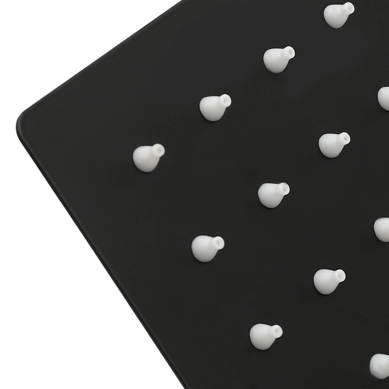 Premium Matte Black Rain Shower System Modern Black Shower Faucet Set With Shower Trim Kit Valve 9
