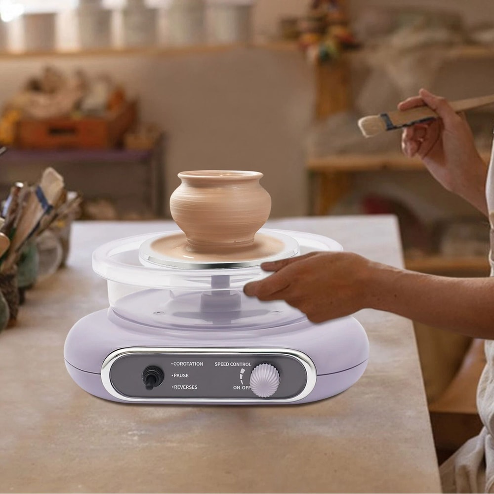 Electric Adjustable Speed Mini Pottery Wheel Machine Clay Making Kit 9
