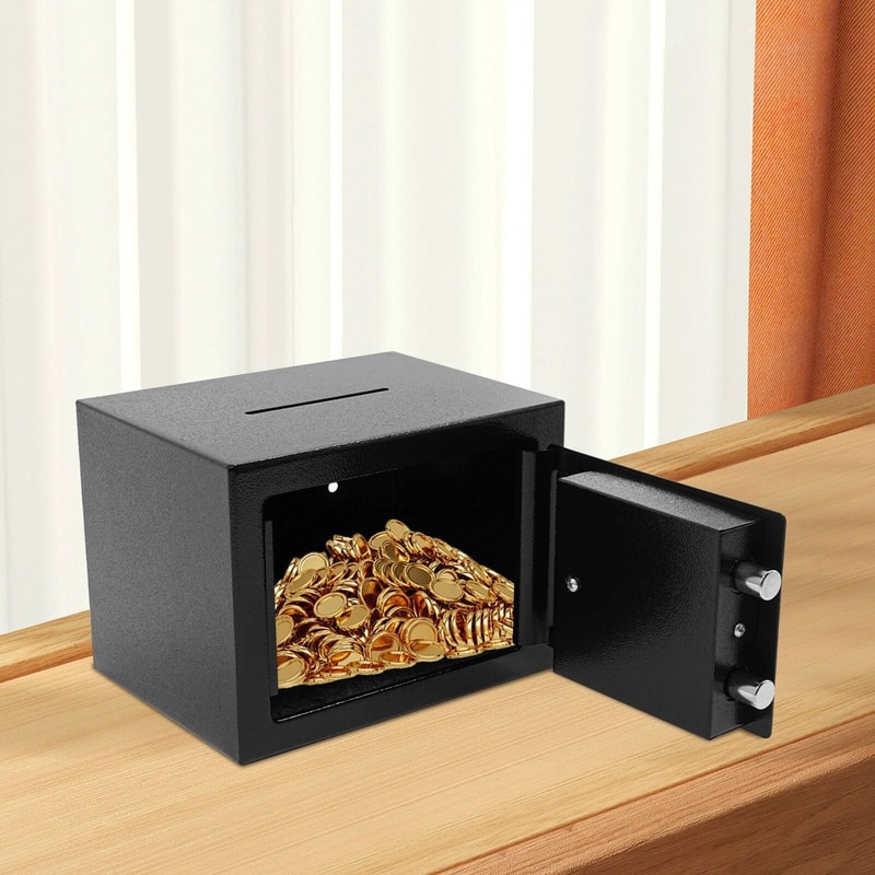 Premium Drop Slot Cash Safe Small Security Safe Box For Home Office 10