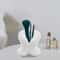 Creamy White Ceramic Toothbrush Makeup Brush Holder Modern Bathroom Organizer 0