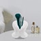 Creamy White Ceramic Toothbrush Makeup Brush Holder Modern Bathroom Organizer 0