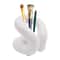Creamy White Ceramic Toothbrush Makeup Brush Holder Modern Bathroom Organizer 12