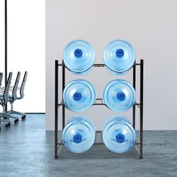 3 tier heavy duty water bottle rack for gallon water jugs space saving storage