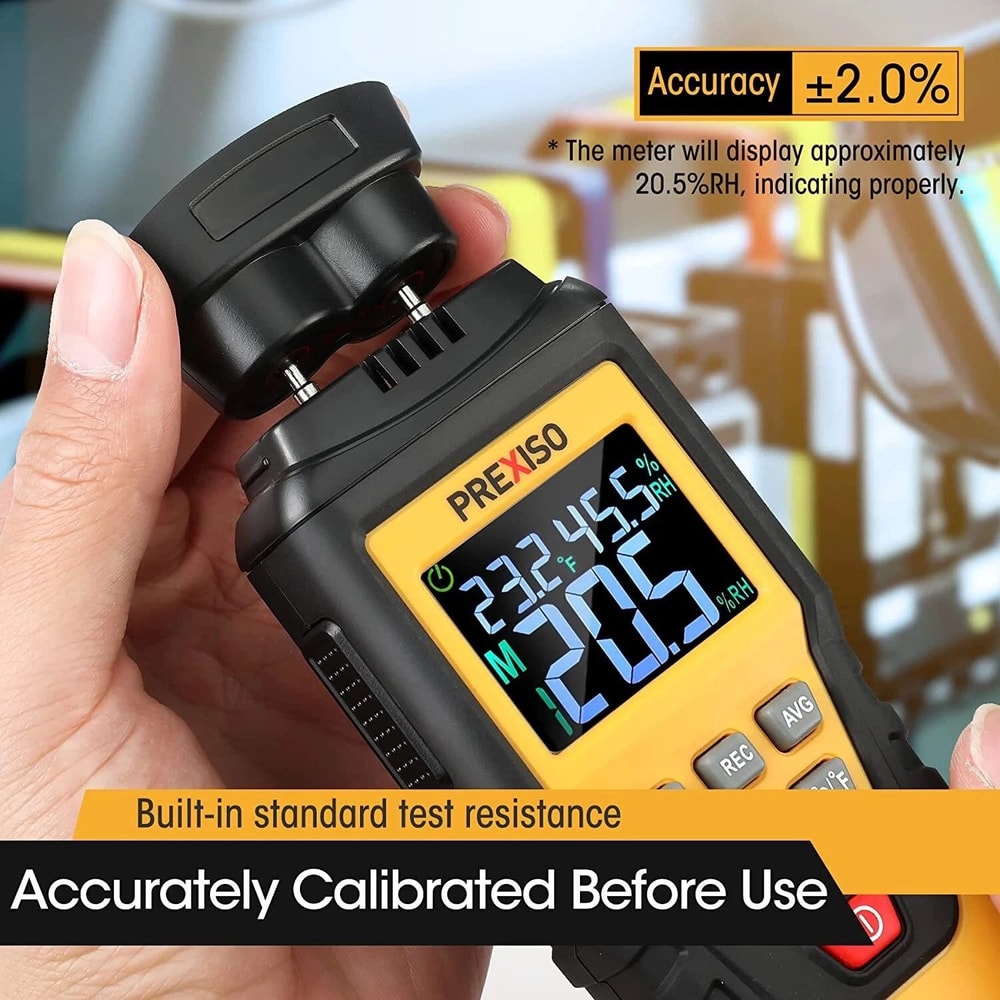 Digital Wood Moisture Meter Firewood Woodworking Moisture Reader 6